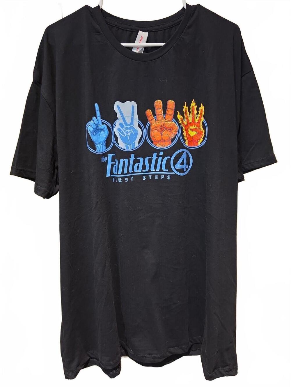 Fantastic Four First Steps Blqck Short Sleeve T Shirt 3XL